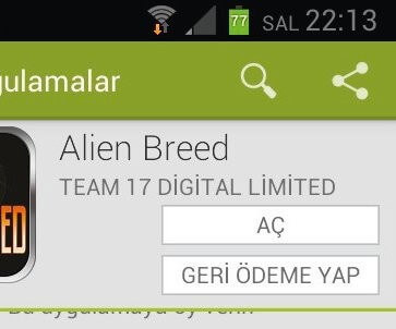 Google Play Store uygulama iade