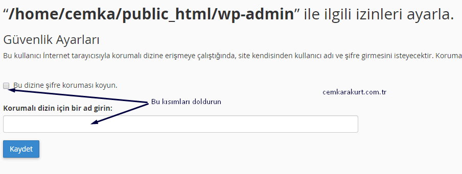 Cpanel Dizin Şifreleme Nasıl Yapılır ?